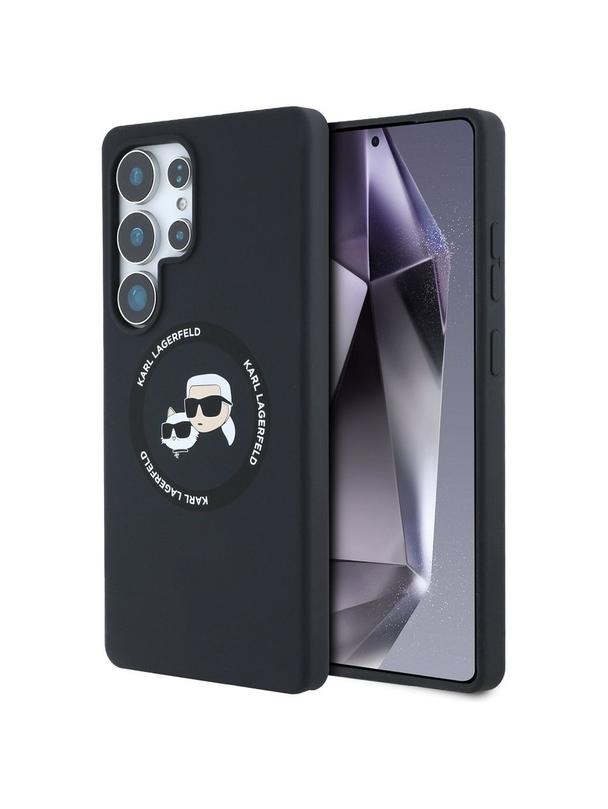 KARL LAGERFELD futerał do SAMSUNG S25 Ultra KLHMS25LSKCHTCK (Magnetic Silicone Double Heads) czarny