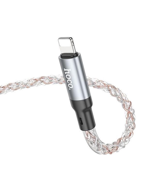 Kabel USB A do Lightning Hoco 2,4A 1 m U112 szary
