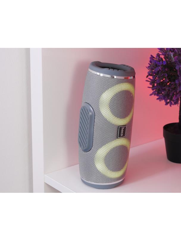 Głośnik bluetooth LED 2 x 5W 2h Hoco HC12 szary