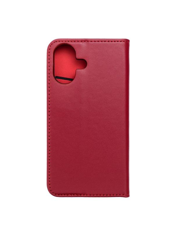 Kabura SMART PRO Book skórzana do IPHONE 17 bordowy
