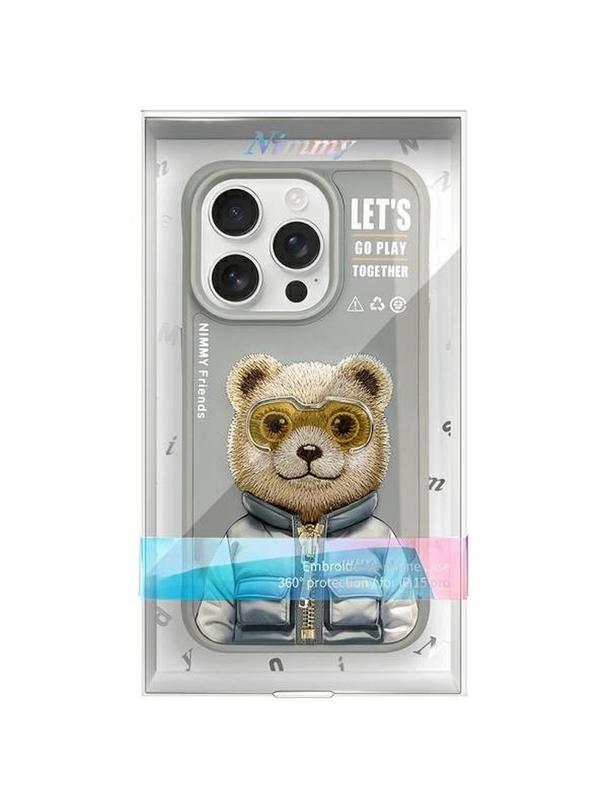 NIMMY futerał COOL&CUTE 2.0 Bear do IPHONE 15 Pro szary
