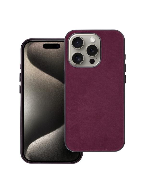 Futerał WOVEN MAG COVER kompatybilny z MagSafe do IPHONE 15 Pro burgundowy