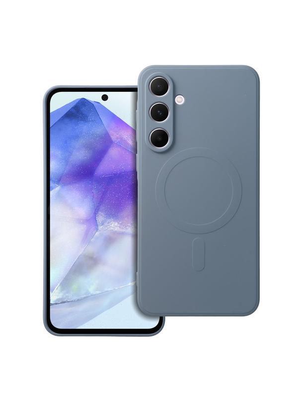Futerał SILICONE MAG COVER kompatybilny z MagSafe do SAMSUNG A55 jasny niebieski