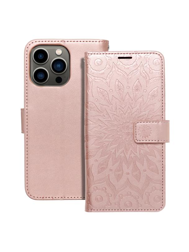 Kabura MEZZO Book do IPHONE 13 PRO mandala złoty róż