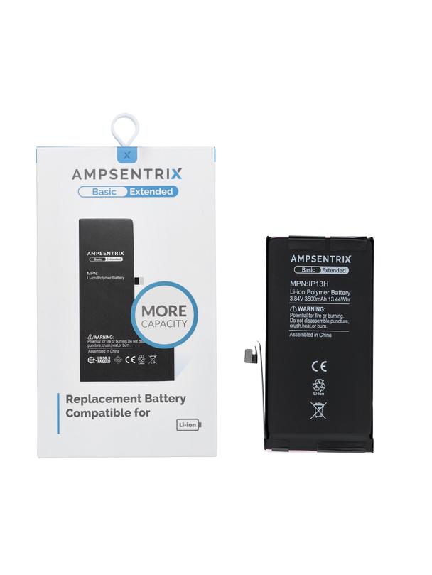 AmpSentrix Basic bateria do iPhone 13 (zwiększona pojemność 3500 mAh)