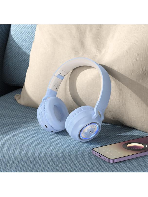 Słuchawki bezprzewodowe nauszne Hoco W50 niebieskie