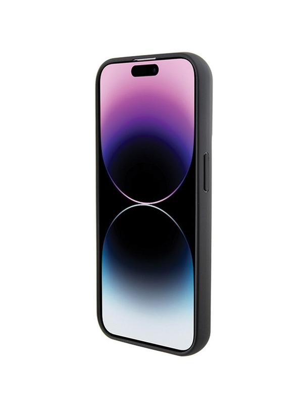 KARL LAGERFELD futerał do IPHONE 14 Pro Max KLHCP14XGSACHPK (Gripstand Saffiano choupette PIN) czarny