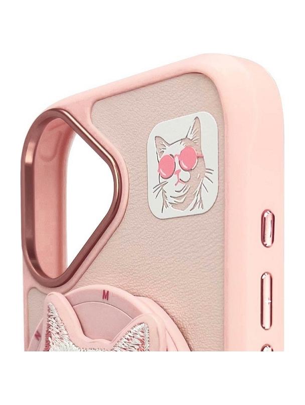 NIMMY futerał GLASSES COOL CAT kompatybilny z MagSafe do IPHONE 16 różowy