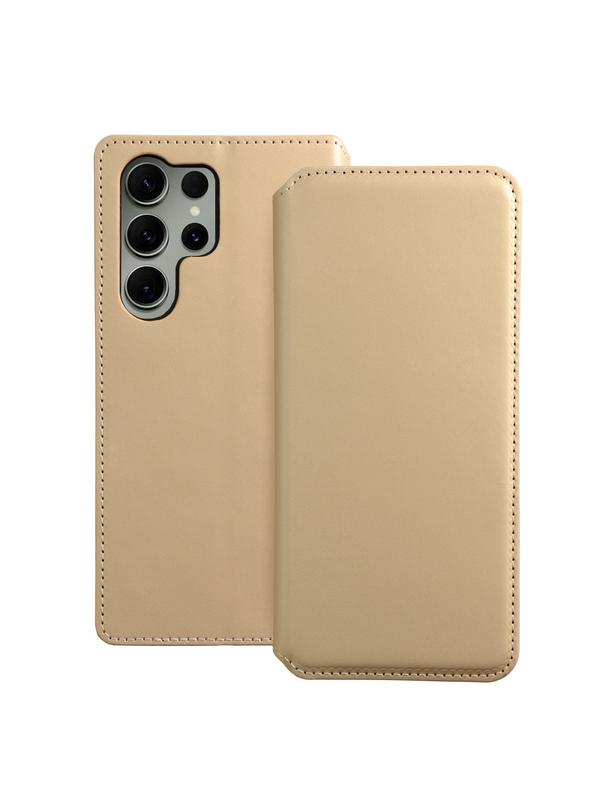 Kabura DUAL POCKET Book do SAMSUNG S23 Ultra złoty