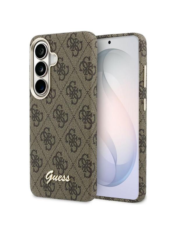 GUESS futerał do SAMSUNG S26 GUHMS26S5P4FWMSW (4G Script MagSafe) brązowy