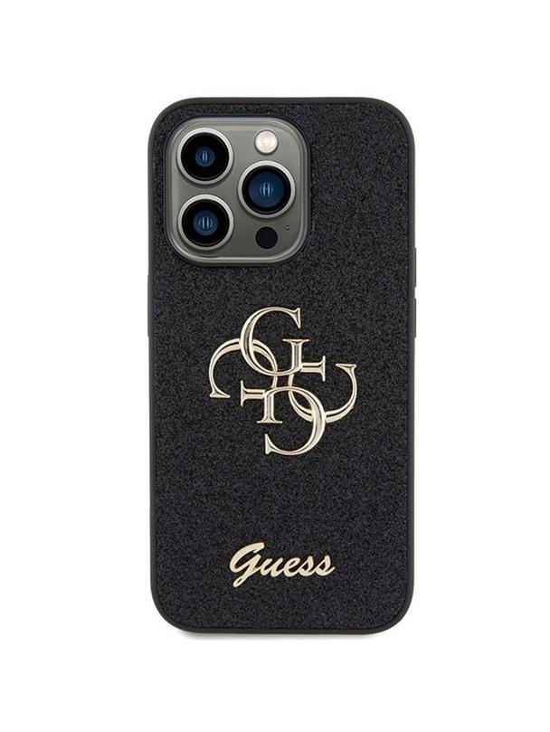 GUESS futerał do IPHONE 15 Pro GUHCP15LHG4SGK (Fixed Glitter Big 4G) czarny
