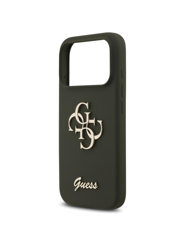 GUESS futerał do IPHONE 17 Pro GUHCP17LSC4GSMA (Silicone W/ Big 4G Script) khaki