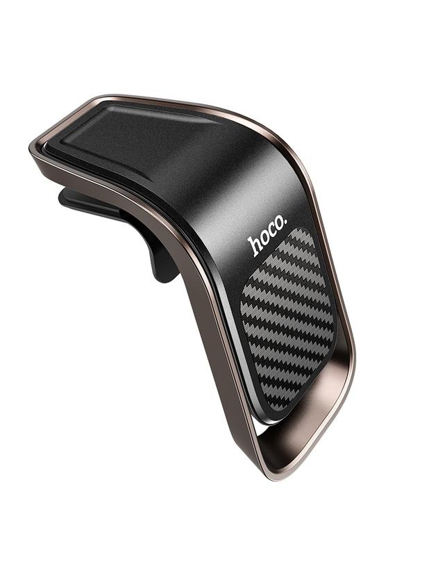 Uchwyt na telefon do samochodu magnetyczny Hoco do kratki CA74 czarno szary