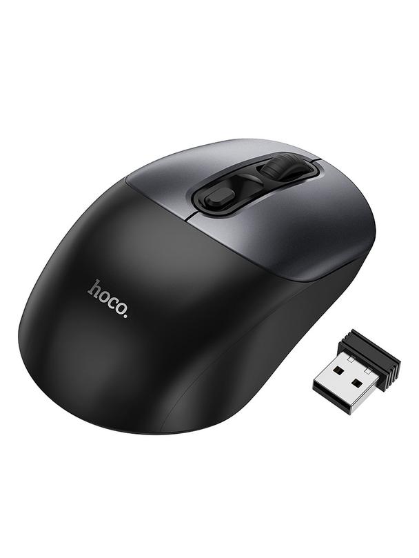 Myszka bezprzewodowa Hoco 2.4G 1600 dpi GM28 czarno szara