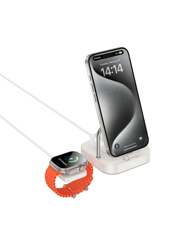 Ładowarka indukcyjna Hoco 3w1 3A 5W kompatybilna z Apple Watch CQ16A biała