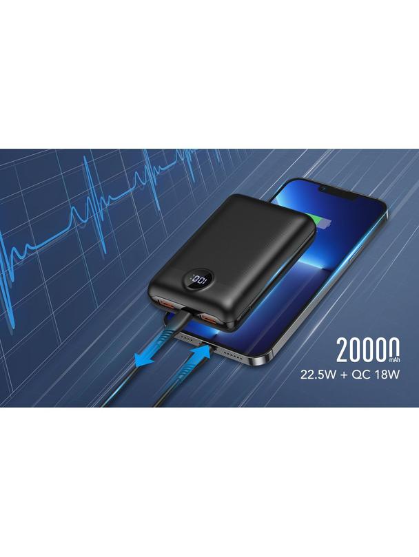 Powerbank Veger S20 (W2053) PD QC3.0 2A 22,5W 20000 mAh czarny