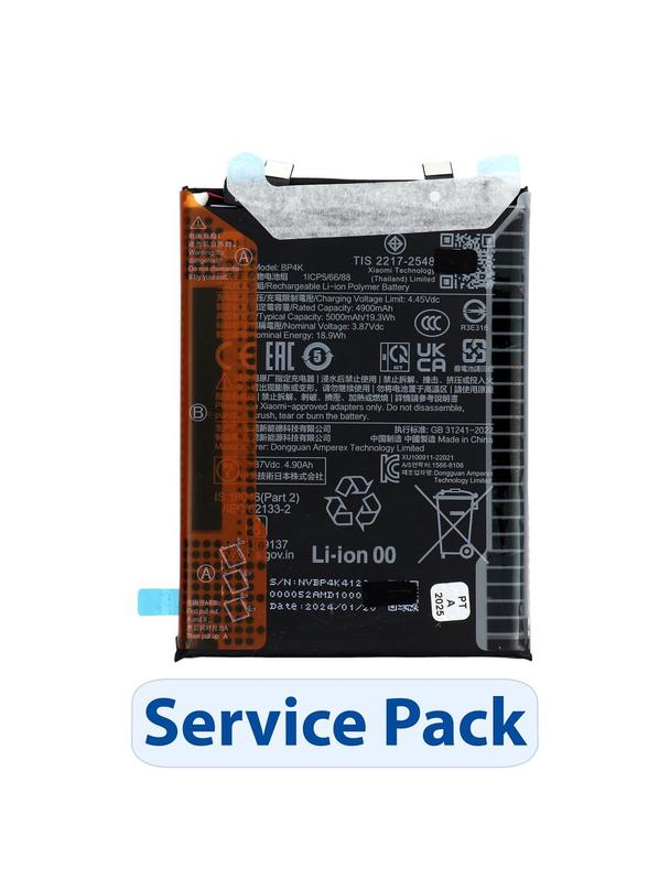 ServicePack Bateria BP4K do XIAOMI Xiaomi Poco X5 Pro / Redmi Note 12 Pro 5G