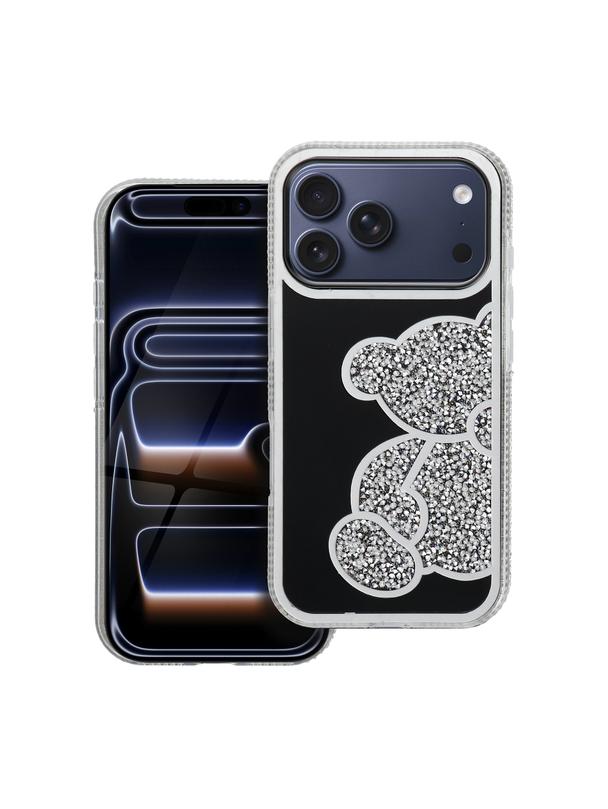 Futerał TEDDY BEAR do IPHONE 17 Pro srebrny