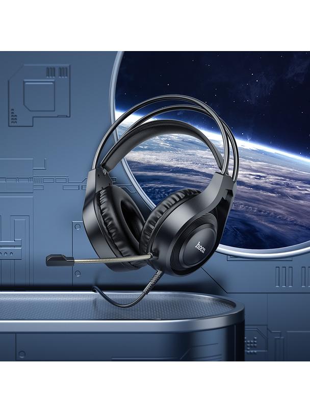 Słuchawki przewodowe nauszne Jack 3,5 mm Hoco W106 czarne