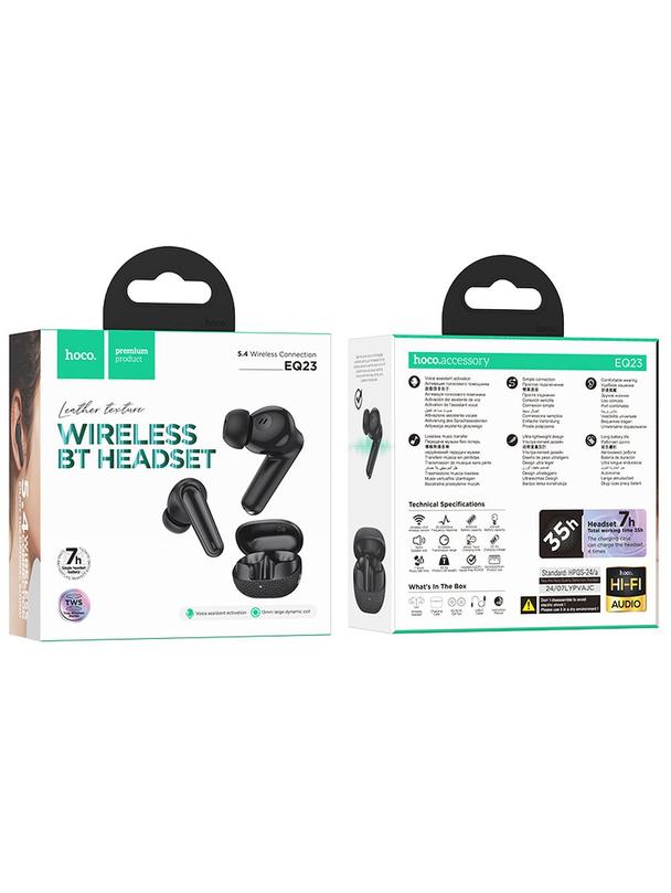 Słuchawki bezprzewodowe douszne Hoco TWS EQ23 czarne