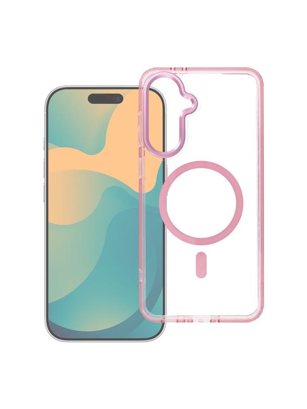 Futerał FRAME CLEAR HYBRID MAG COVER kompatybilny z MagSafe do SAMSUNG S26 pudrowy róż