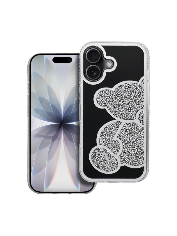 Futerał TEDDY BEAR do IPHONE 17 srebrny