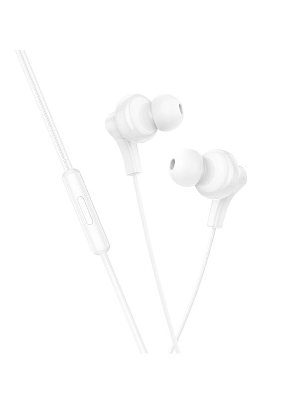 Słuchawki przewodowe douszne USB C Hoco M114 białe