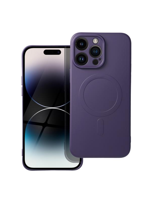 Futerał SILICONE MAG COVER kompatybilny z MagSafe do IPHONE 14 Pro Max ciemny fioletowy