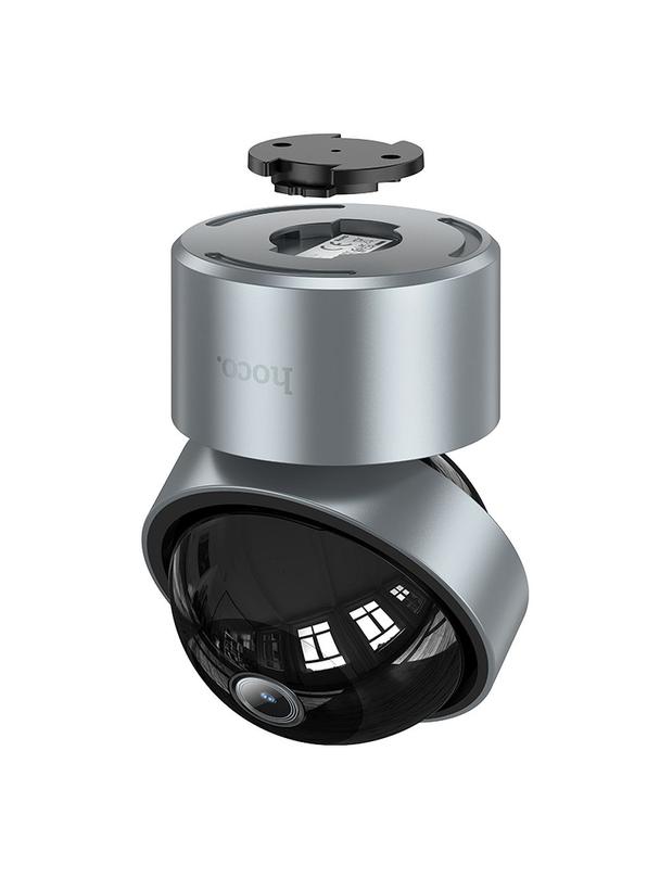 Kamera wewnętrzna Hoco regulowana w dwóch płaszczyznach 3MP Full HD D5 srebrna