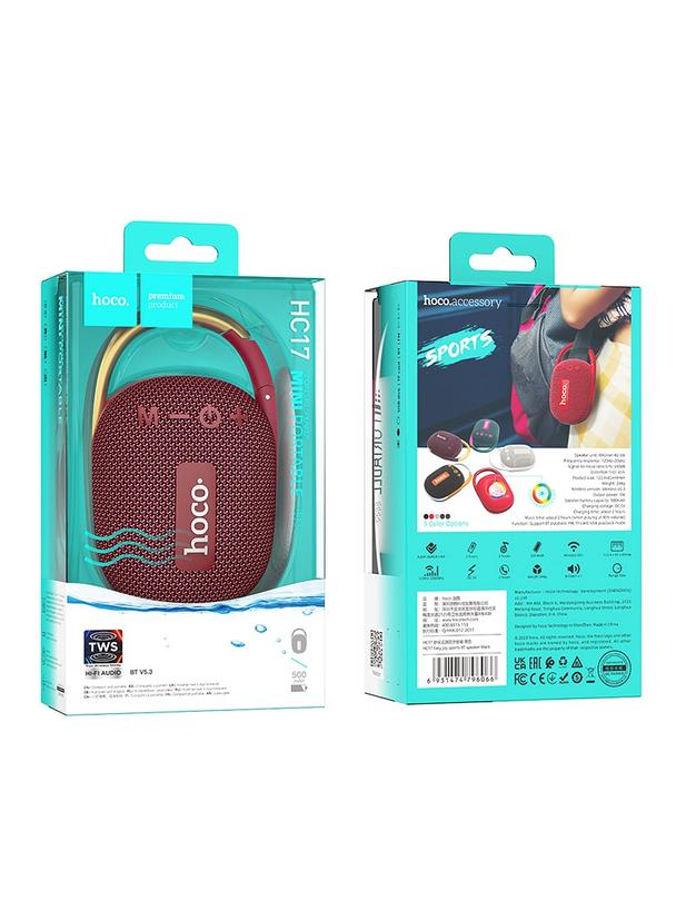 Głośnik bluetooth 5W 2h Hoco HC17 bordowy