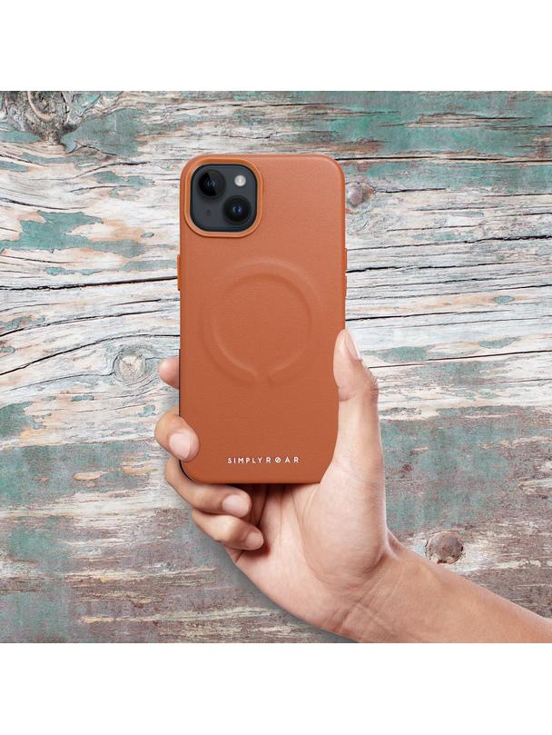 ROAR futerał LEATHER MAG kompatybilny z MagSafe do IPHONE 12 Pro Max Brązowy