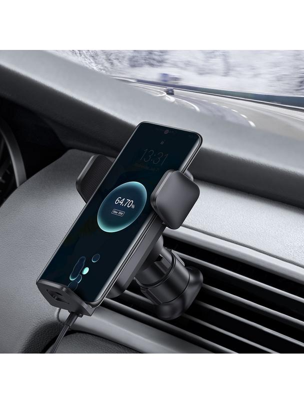 BASEUS uchwyt samochodowy indukcyjny automatyczny do kratki 15W CGZX000001 czarny