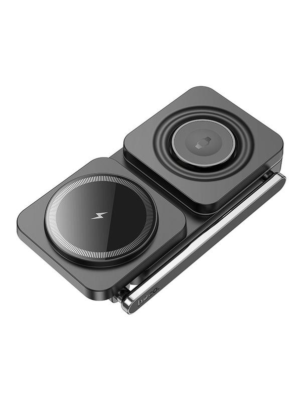 Ładowarka indukcyjna Hoco 3w1 15W zgodna z MagSafe CQ10 czarna