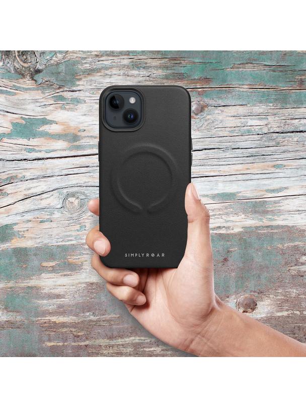 ROAR futerał LEATHER MAG kompatybilny z MagSafe do IPHONE 12 Pro Czarny