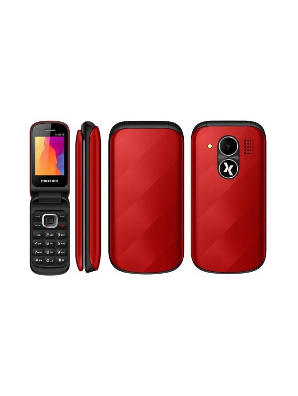 MAXCOM telefon dla seniora z klapką MM815 czerwony