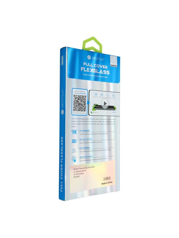 Szkło hybrydowe Bestsuit Flexible 5D Full Glue do Xiaomi 12 Pro czarny (Hot Bending)