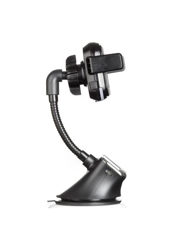 Uchwyt samochodowy uniwersalny 4w1 (zest. głośnomówiący, ładowarka indukcyjna/bezprzewodowa 10W, transmiter FM) MP3TR FM-09BT