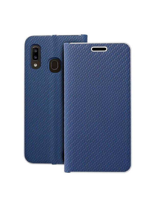 Kabura LUNA Book Carbon do SAMSUNG A20e niebieski