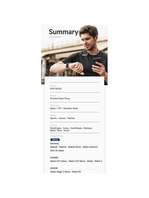 DUX DUCIS pasek MIXTURE II pleciony 20 mm czarna