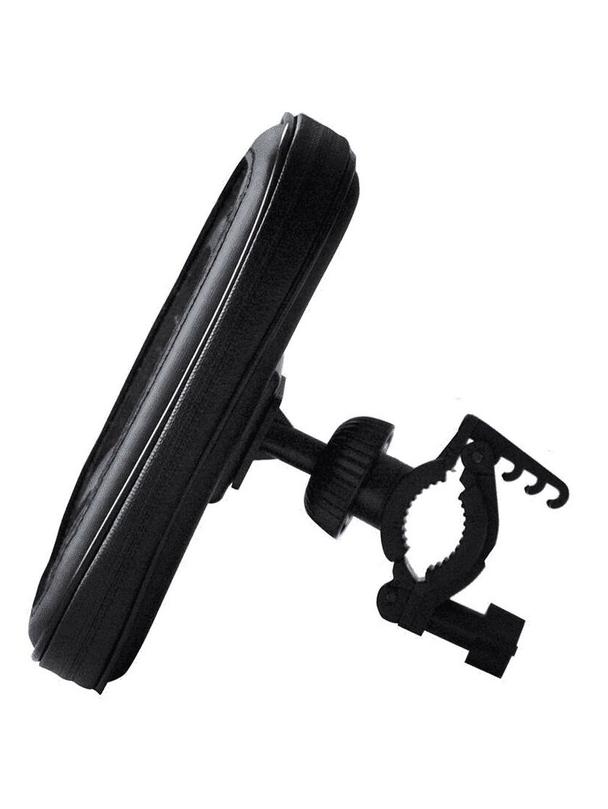 ART uchwyt rowerowy na kierownicę skórzany na telefon / GPS / MP4 AX-16 czarny