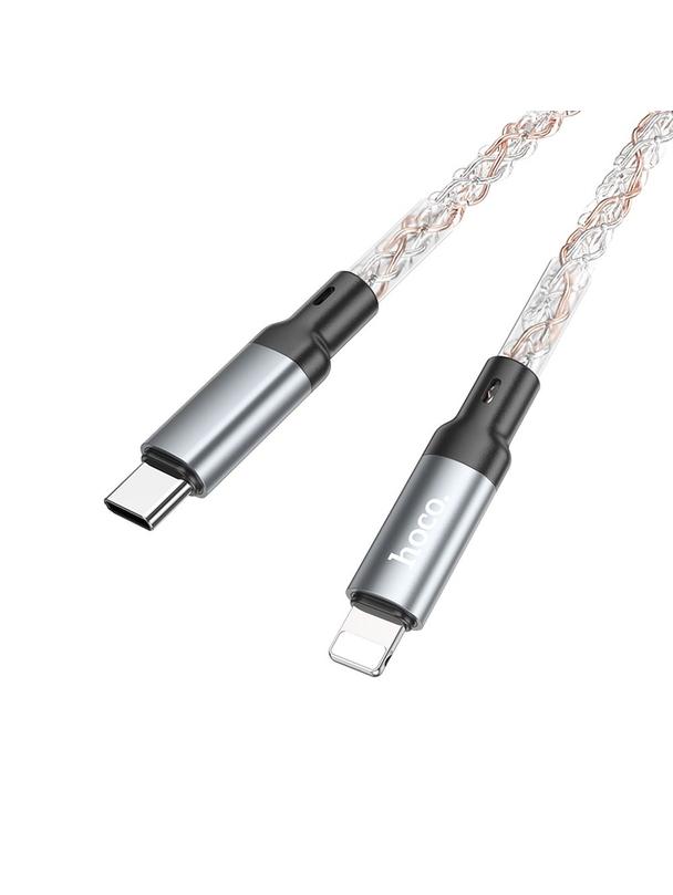 Kabel USB C do Lightning Hoco PD 20W 1 m U112 szary
