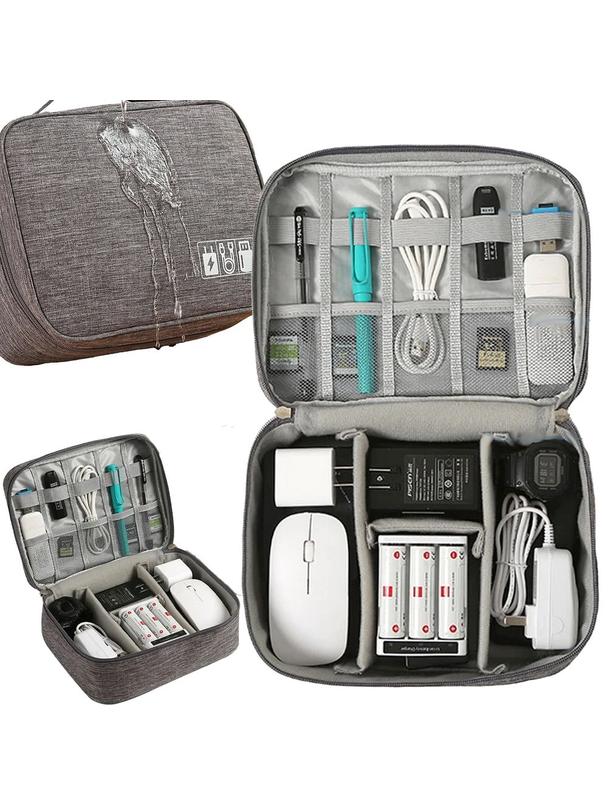 Organizer podróżny z przegródkami z uchwytem R-K-1080 szary