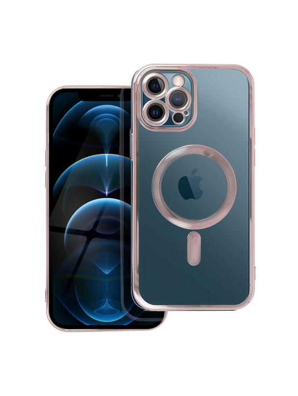 Futerał ELECTRO MAG COVER kompatybilny z MagSafe do IPHONE 12 Pro Max złoty róż
