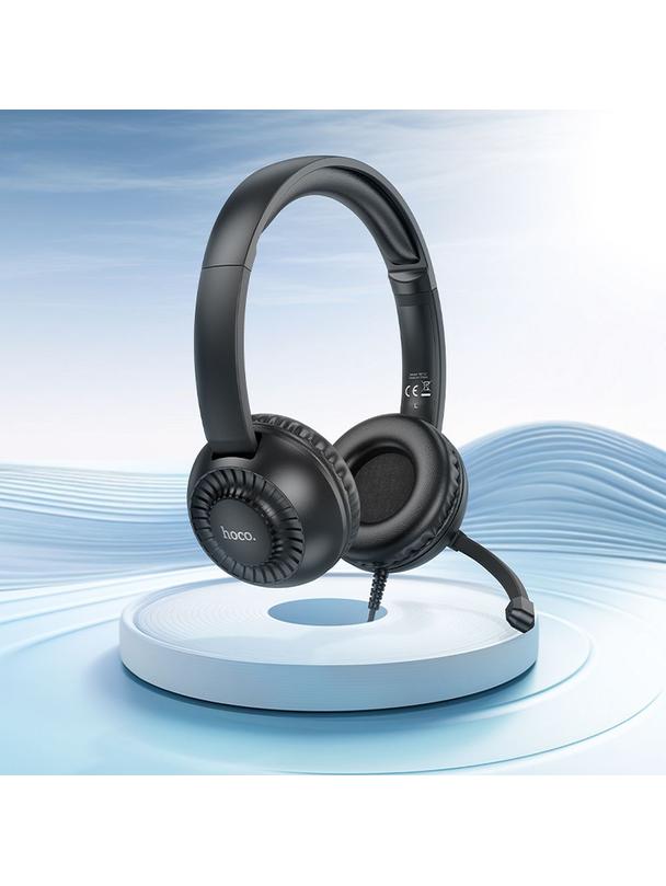 Słuchawki przewodowe nauszne Jack 3,5 mm Hoco W112 czarne