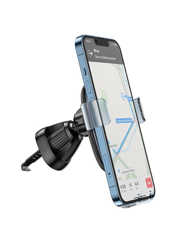 Uchwyt na telefon do samochodu grawitacyjny Hoco do kratki H7 czarny