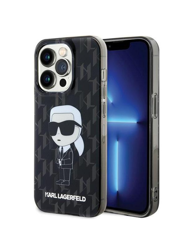 KARL LAGERFELD futerał do IPHONE 15 Pro Max KLHCP15XHNKMKLK (Ikonik Monogram) czarny