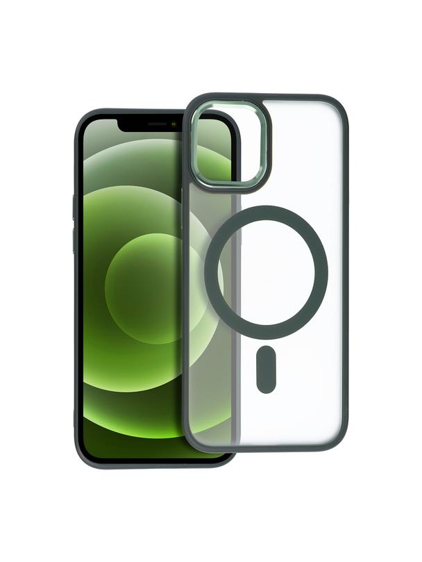 Futerał MATTE MAG COVER kompatybilny z MagSafe do IPHONE 12 / 12 Pro zielony
