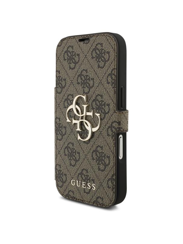 GUESS kabura do IPHONE 17 Pro GUBKP17L4GMGBR (PU 4G Metal Logo) brązowa