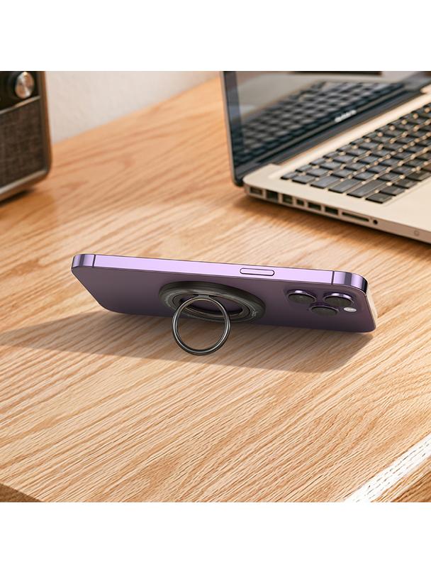 Uchwyt na telefon na palec Hoco magnetyczny Ring GH3 czarny