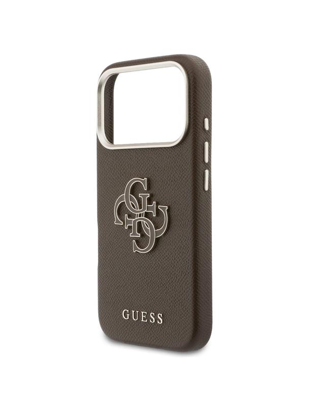 GUESS futerał do IPHONE 17 Pro GUHCP17L5PS4RGGW (PU FW Resin Logo) brązowy